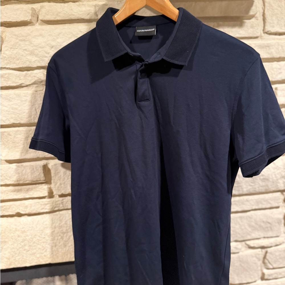 Emporio Armani Navy Blue Polo Shirt